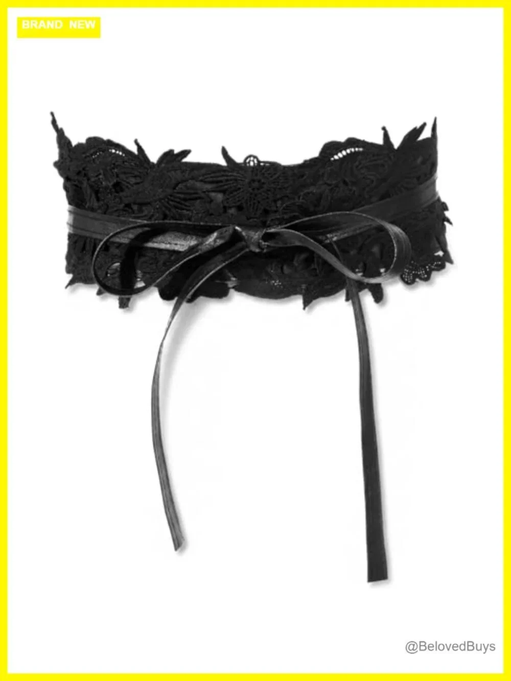Wide Lace Waist Corset Belt with Bowknot Wrap Obi Belt for Dresses